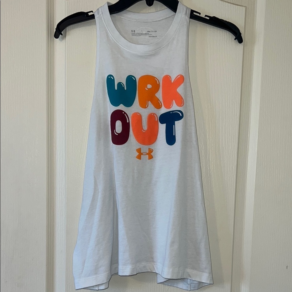 Under Armour White Workout Tank Top‎ small